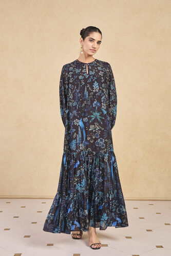 Avis Printed Kaftan - Blue, Blue, image 4